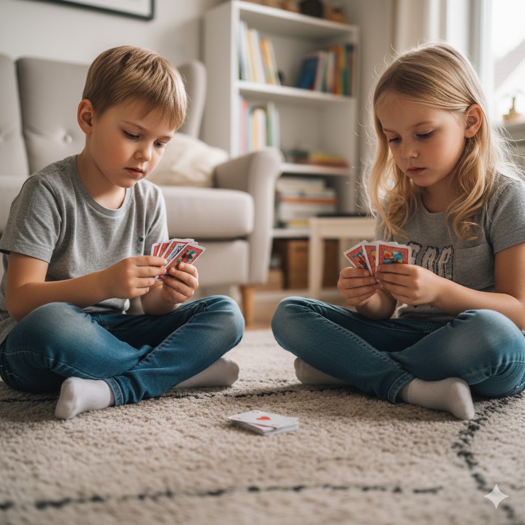 barn spelar vändåtta