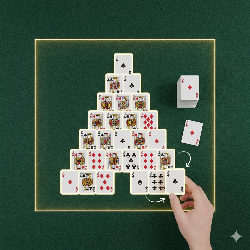 patiens pyramiden uppläggning