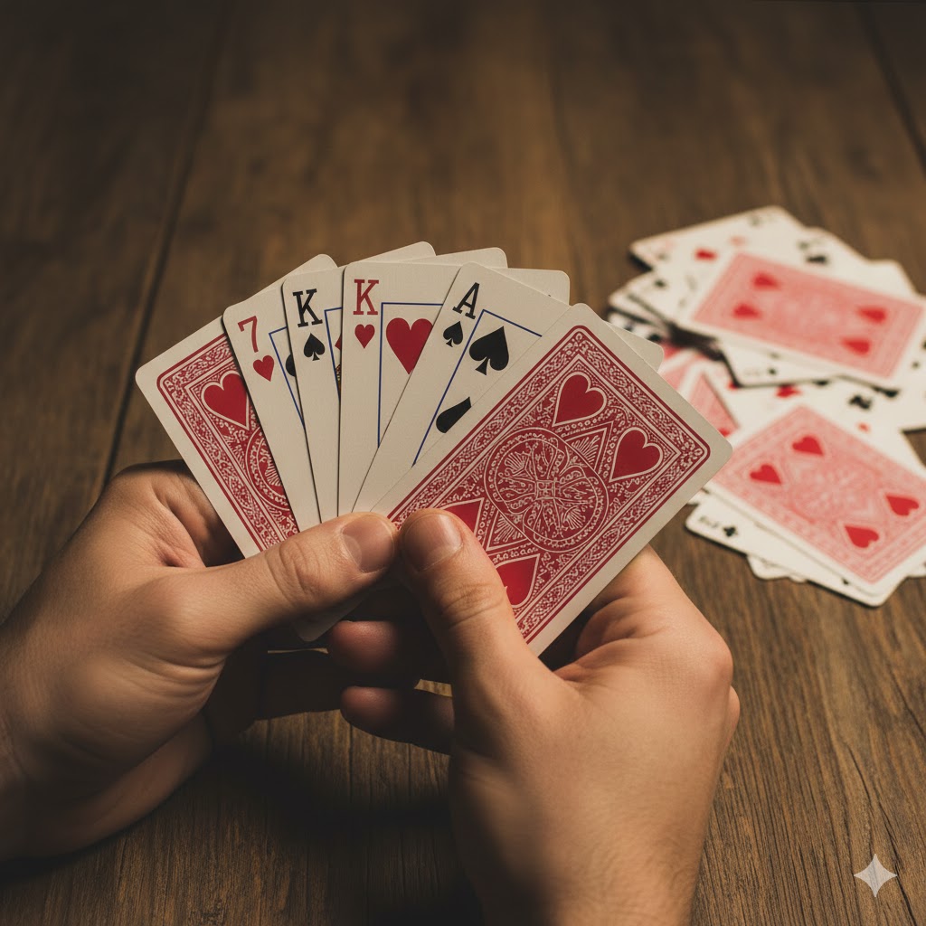 kortspel för två femkort