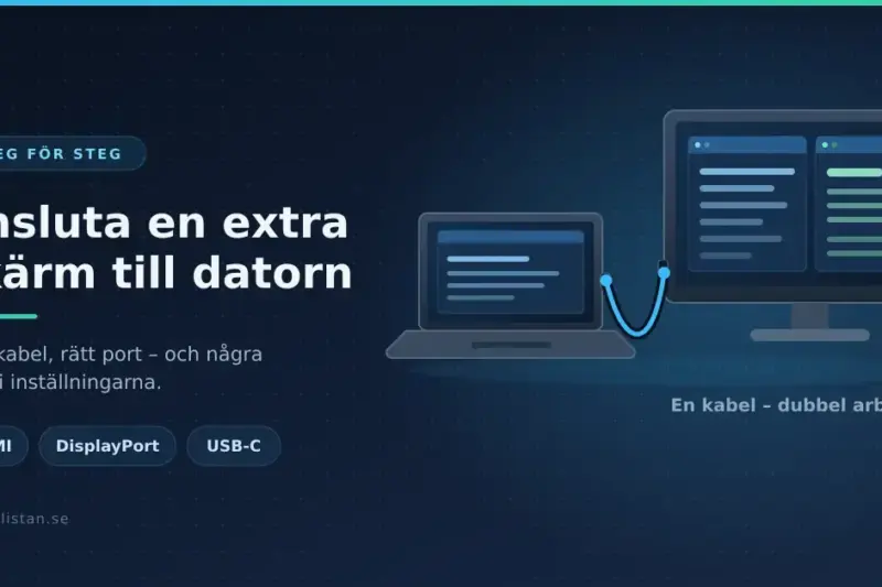 Ansluta en extra skärm till datorn – så gör du steg för steg