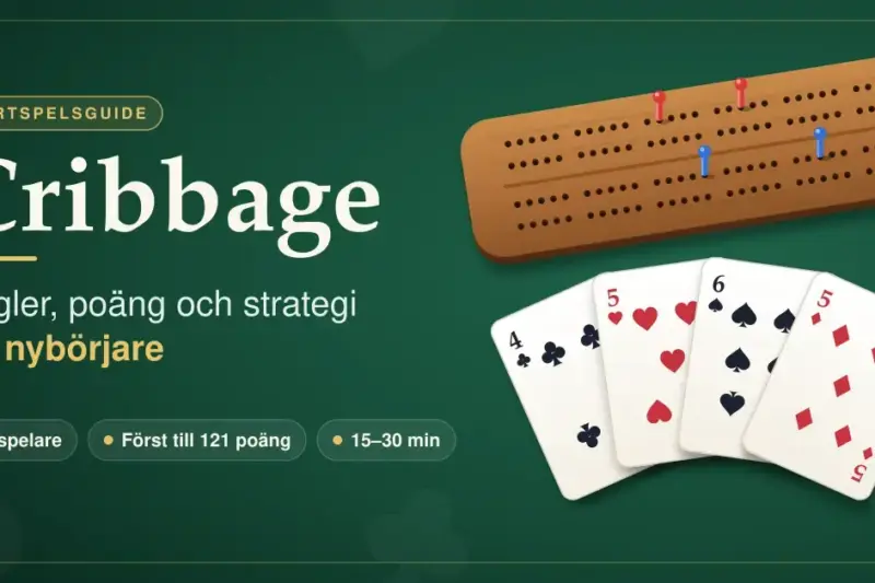 Cribbage – regler, poäng och strategi för nybörjare