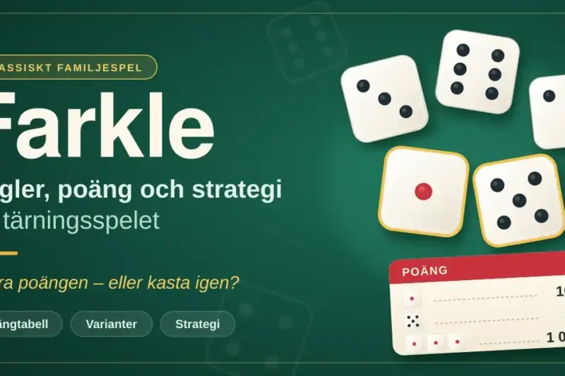 Farkle – regler, poäng och strategi för tärningsspelet