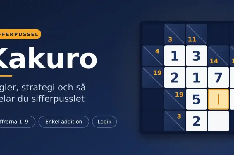 Kakuro – regler, strategi och så spelar du sifferpusslet
