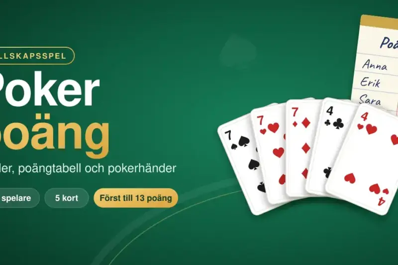 Poker poäng: regler, poängtabell och pokerhänder